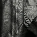 Adroit Black A2 Leather Bomber Jacket - Image 5