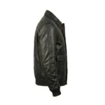 Adroit Black A2 Leather Bomber Jacket - Image 2