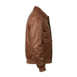 Adroit Black A2 Leather Bomber Jacket - Image 7