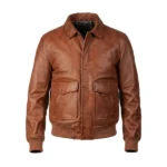 Adroit Black A2 Leather Bomber Jacket - Image 6