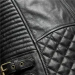 Gear Head Black Leather Biker Jacket - Image 5