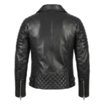 Gear Head Black Leather Biker Jacket - Image 4