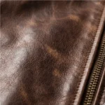 Mastero Black Leather Biker Jacket - Image 10