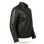 Mastero Black Leather Biker Jacket - Image 2