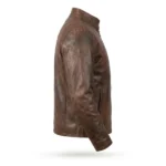Mastero Black Leather Biker Jacket - Image 7