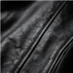 Mastero Black Leather Biker Jacket - Image 5