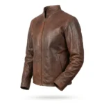 Mastero Black Leather Biker Jacket - Image 8