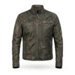 Redemption Distressed Brown Leather Biker Jacket