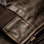 Spunk Black Leather Bomber Jacket - Image 10