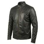 Tempest Black Leather Biker Jacket - Image 3