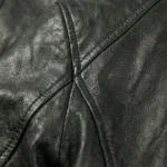 Trooper Ma-1 Black Leather Bomber Jacket - Image 5