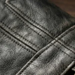 Valiant Distressed Brown Leather Biker Jacket - Image 5
