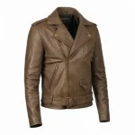 Valiant Black Leather Biker Jacket - Image 7