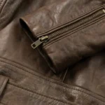 Valiant Black Leather Biker Jacket - Image 10