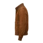 Aegus Black Suede Bomber Jacket - Image 8