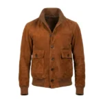 Aegus Black Suede Bomber Jacket - Image 6