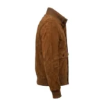 Aegus Black Suede Bomber Jacket - Image 7