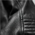 Rexi Quilted Black Leather Biker Jacket - Image 5