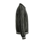 Stanley Black Leather Varsity Jacket - Image 2