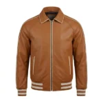 Stanley Black Leather Varsity Jacket - Image 6