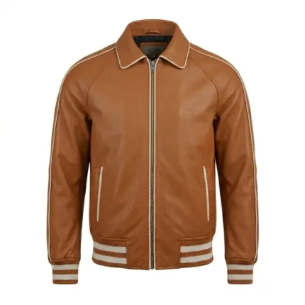 Stanley Brown Leather Varsity Jacket