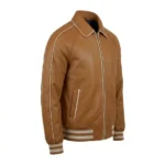 Stanley Black Leather Varsity Jacket - Image 7