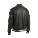 Stanley Black Leather Varsity Jacket - Image 4