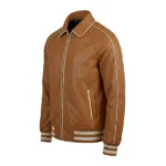 Stanley Black Leather Varsity Jacket - Image 8