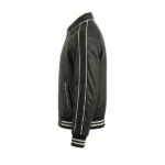 Stanley Black Leather Varsity Jacket - Image 3