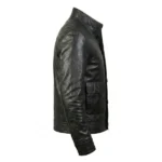 TrailBlazer Black Leather Bomber Jacket - Image 2