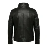 TrailBlazer Black Leather Bomber Jacket - Image 4