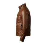 TrailBlazer Black Leather Bomber Jacket - Image 8