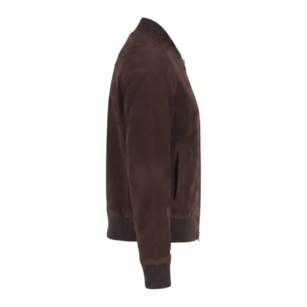 ira suede brown bomber leather jacket
