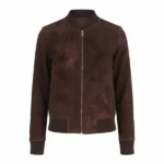 ira suede brown leather bomber jacket