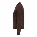 ira suede leather brown bomber jacket