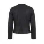 lexi black collarless jacket
