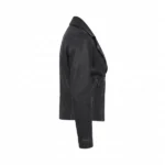 nira black biker leather jacket
