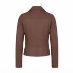 nira leather biker brown jacket