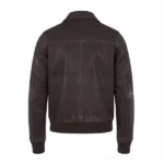valerie leather brown bomber jacket