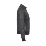 zuri black bomber leather jacket