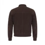 zuri suede brown leather bomber jacket