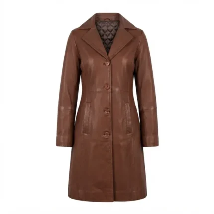 dani-brown-single-breasted-leather-coat