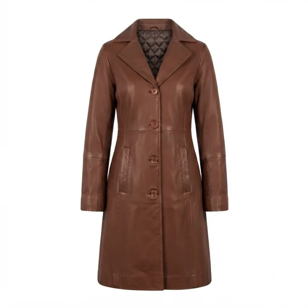 dani-brown-single-breasted-leather-coat